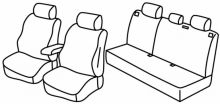 presvlake za sjedala za Mitsubishi ASX / Citroën C4 Aircross, 2010>2012/ 2012>2018 - 5 vrata