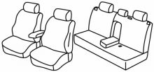 presvlake za sjedala za Mitsubishi ASX / Citroën C4 Aircross, 2010>2012/ 2012>2018 - SUV, Invite - 5 vrata