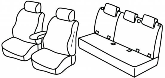 presvlake za sjedala odgovaraju za Citroën C4 Cactus, 2014>2020 - 5 vrata
