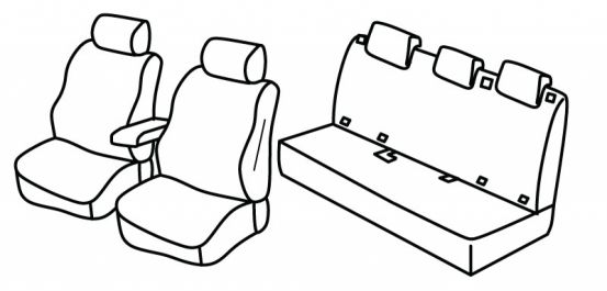 presvlake za sjedala odgovaraju za Citroën C4 Cactus, 2014>2018 - 5 vrata
