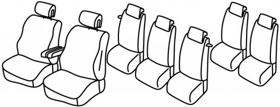 seat covers compatible for Citroën C4 Grand Picasso, 2007>2013 - 5 door