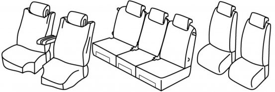 seat covers compatible for Citroën C4 Grand Picasso, 2013>2016 - Space Tourer - 5 door