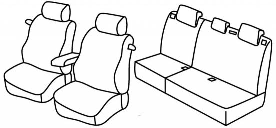 seat covers compatible for Citroën C4, 2004>2010 - 3 door