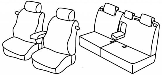 seat covers compatible for Citroën C4, 2004>2010 - 3 door