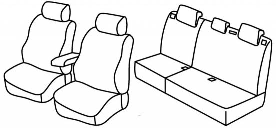 seat covers compatible for Citroën C4, 2004>2010 - 5 door