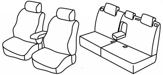 presvlake za sjedala odgovaraju za Citroën C4, 2004>2010 - 5 vrata