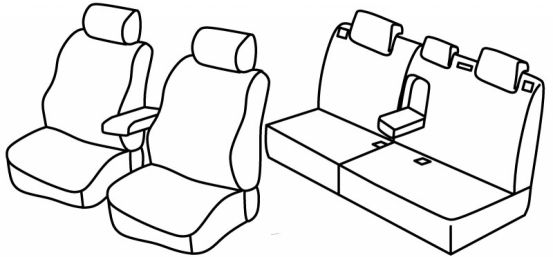 presvlake za sjedala odgovaraju za Citroën C4, 2004>2010 - 5 vrata