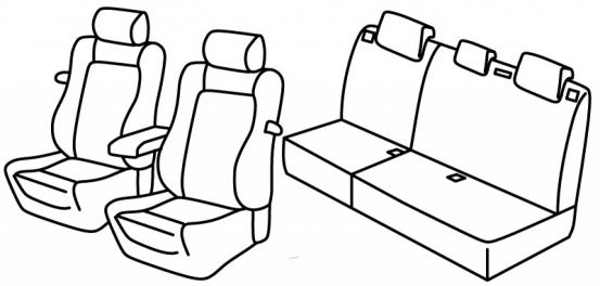 presvlake za sjedala odgovaraju za Citroën C4, 2004>2010 - VTR - 3 vrata