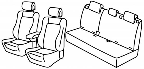 seat covers compatible for Citroën C4, 2010>2015, 2015>2018 - Exclusive, Seduction - 5 door