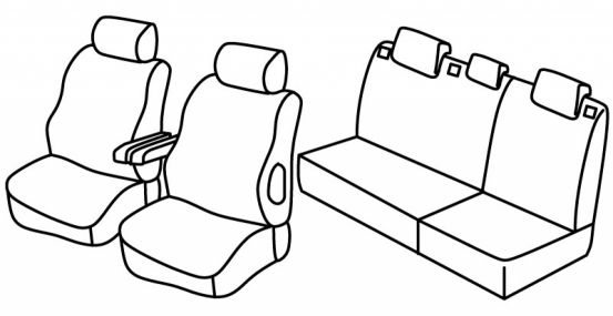 seat covers compatible for Citroën C5, 2001>2008 - X - 4 door