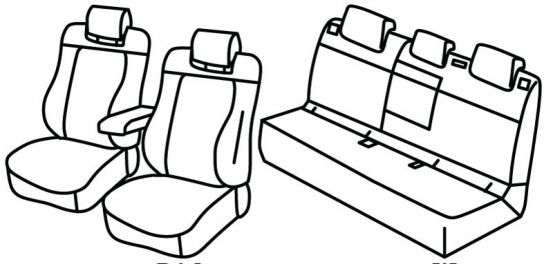 seat covers compatible for Citroën C5X, 2021> - Hybrid - 5 door