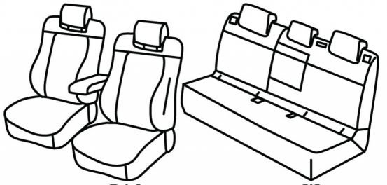 presvlake za sjedala odgovaraju za Citroën C5X, 2021> - Hybrid - 5 vrata