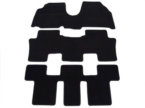 interior textile mats compatible for Citroen C8, 3 rows, 2002>2010