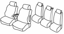 seat covers for Citroën C8/ Lancia Phedra/ Fiat Ulysee/ Peugeot 807, 2002>2008