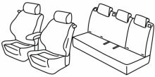 presvlake za sjedala za Citroën DS3, 2016>2019 - 3 vrata