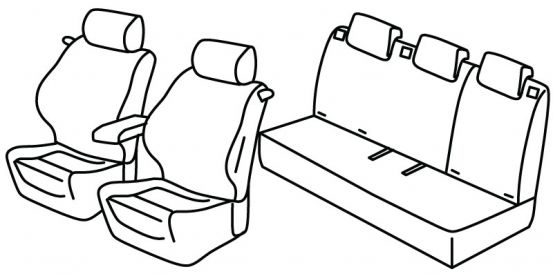 seat covers compatible for Citroën DS3, 2016>2019 - 3 door