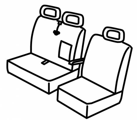 presvlake za sjedala odgovaraju za Citroën Jumper/ Peugeot Boxer/ Fiat Ducato, 2002>2006