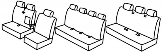 seat covers compatible for Citroën Jumper/ Peugeot Boxer/ Fiat Ducato, 2002>2006