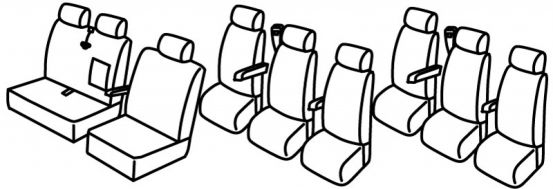 presvlake za sjedala odgovaraju za Citroën Jumper/ Peugeot Boxer/ Fiat Ducato, 2006>2014