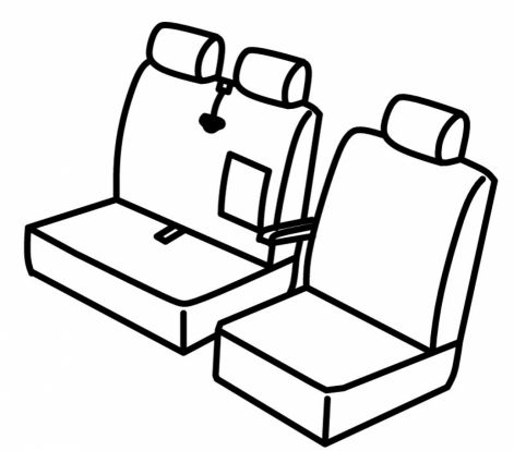 presvlake za sjedala odgovaraju za Citroën Jumper/ Peugeot Boxer/ Fiat Ducato, 2007>2014