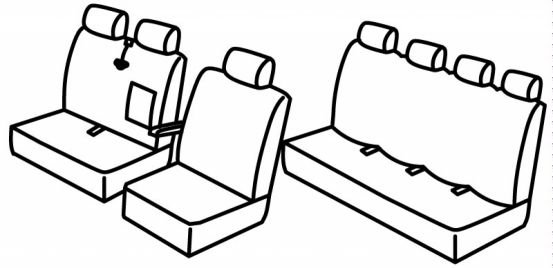 presvlake za sjedala odgovaraju za Citroën Jumper/ Peugeot Boxer/ Fiat Ducato, 2007>2014