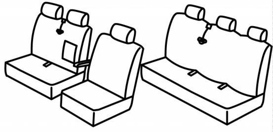 presvlake za sjedala odgovaraju za Fiat Ducato/Citroën Jumper/Peugeot Boxer, 2007>2014