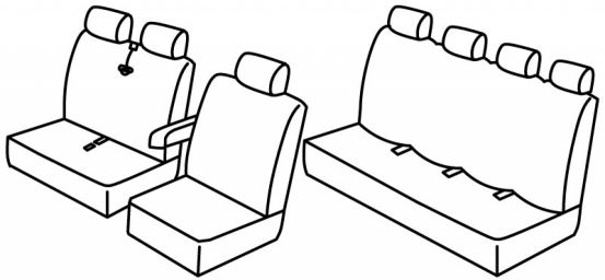 seat covers compatible for Citroën Jumper, 2014>2021
