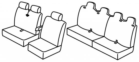 seat covers compatible for Citroën Jumper, 2014>2021, 2021>