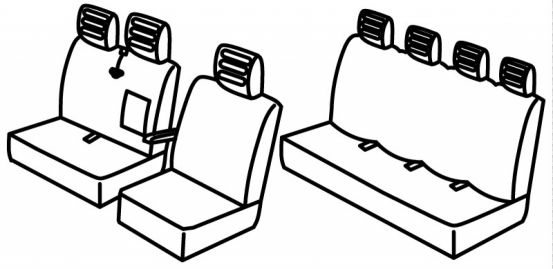 presvlake za sjedala odgovaraju za Citroën Jumper/ Peugeot Boxer/ Fiat Ducato, 2014> - facelift