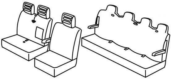 presvlake za sjedala odgovaraju za Citroën Jumper / Peugeot Boxer / Fiat Ducato, 2014> - facelift