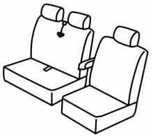 presvlake za sjedala za Citroën / Peugeot / Fiat / Opel Jumper / Boxer / Ducato / Movano, 2014>2020, 2021> - facelift - 