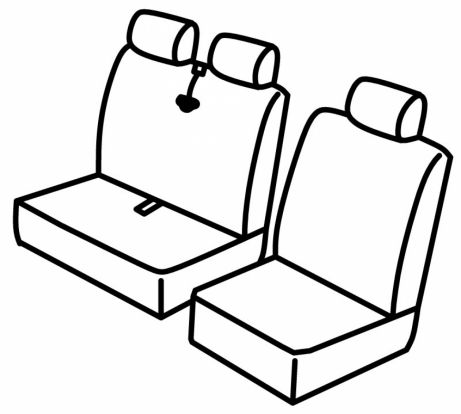presvlake za sjedala odgovaraju za Fiat Scudo 2 / Citroën Jumpy / Peugeot Expert, 2007>2016 - 4 vrata