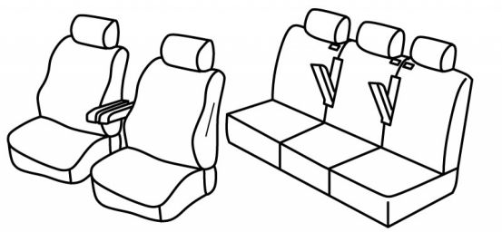 seat covers compatible for Peugeot Expert/ Opel Vivaro/ Peugeot Traveller/ Citroën Jumpy, 2019>
