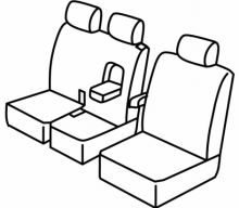 presvlake za sjedala za Toyota Proace/ Citroën Jumpy/ Opel Vivaro, 2017> - 1+2