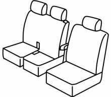 presvlake za sjedala za Toyota Proace/ Citroën Jumpy/ Opel Vivaro, 2017> - 1+2