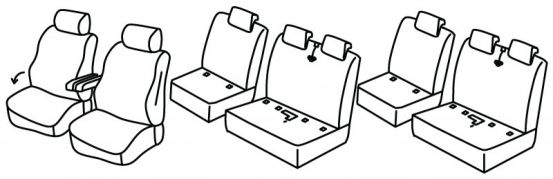 seat covers compatible for Toyota Proace/ Citroën Jumpy/ Opel Vivaro/ Peugeot Traveller, 2016>
