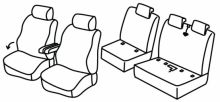 presvlake za sjedala za Toyota Proace/ Citroën Jumpy/ Opel Vivaro/ Peugeot Traveller, 2016>