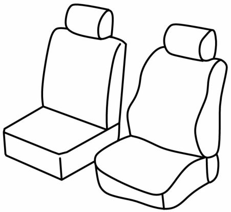 seat covers compatible for Citroën Nemo/ Peugeot Bipper/ Fiat Fiorino, 2007>2015