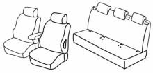 seat covers for Citroën Nemo/ Peugeot Bipper/ Fiat Fiorino, 2008> - 5 door