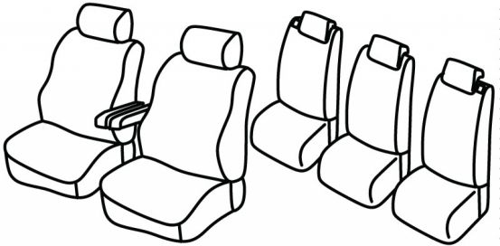 seat covers compatible for Citroën Xsara Picasso, 2000>2012 - 5 door