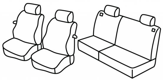 seat covers compatible for Citroën Xsara 1, 1997>2000 - 3 door