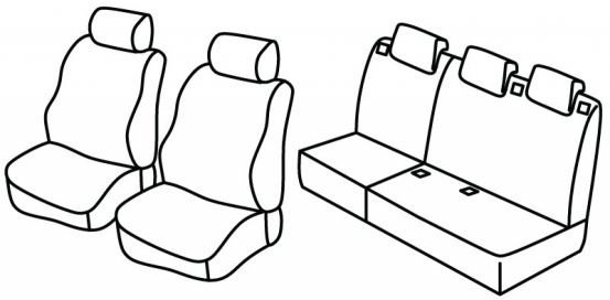 seat covers compatible for Citroën Xsara 2, 2000>2006 - 5 door