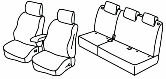 presvlake za sjedala odgovaraju za Dacia Jogger, 2022> - 5 vrata