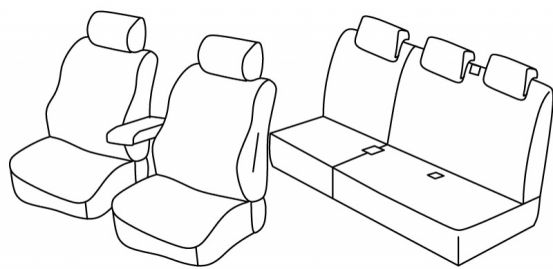 presvlake za sjedala odgovaraju za Dacia Lodgy, 2012>2018 - 5 vrata