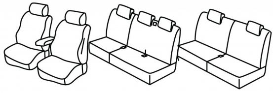 presvlake za sjedala odgovaraju za Dacia Lodgy, 2018>2022 - 5 vrata