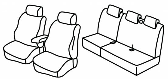 seat covers compatible for Dacia Lodgy, 2018>2022 - 5 door