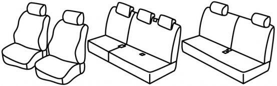 presvlake za sjedala odgovaraju za Dacia Logan MCV, 2006>2013 - 4 vrata
