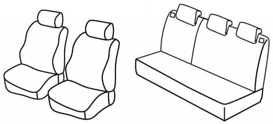 presvlake za sjedala odgovaraju za Dacia Logan, 2012>2020 - Ambiance, Laureate