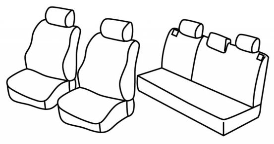 presvlake za sjedala odgovaraju za Dacia Sandero / Stepway, 2012>2022