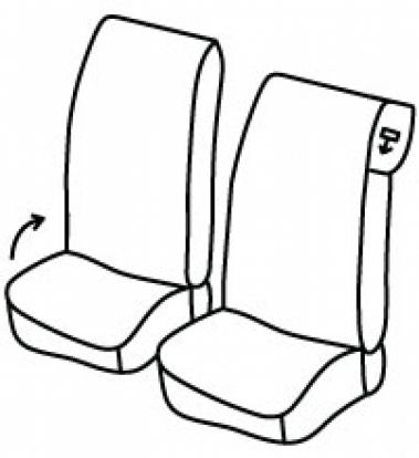 seat covers compatible for Daf XF, XG, XG+, 2021> - Driver Pneumatic + Passenger Cinema